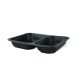 Szögletes WX alj 500+400 ml (fekete) osztott, 2 részes 