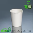 100% lebomló papírpohár fehér 220ml (80mm) műanyagmentes