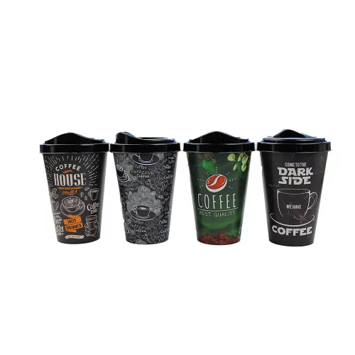 Kávés rePohár 400ml (ivólyukas tetővel)