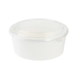 Papír salátás alj 1300ml fehér (185mm)