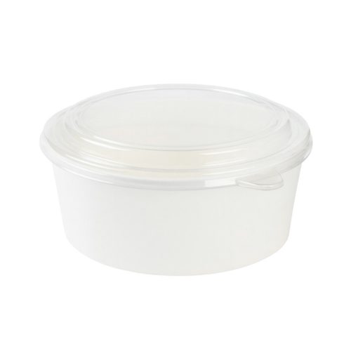 Papír salátás alj 1300ml fehér (185mm)