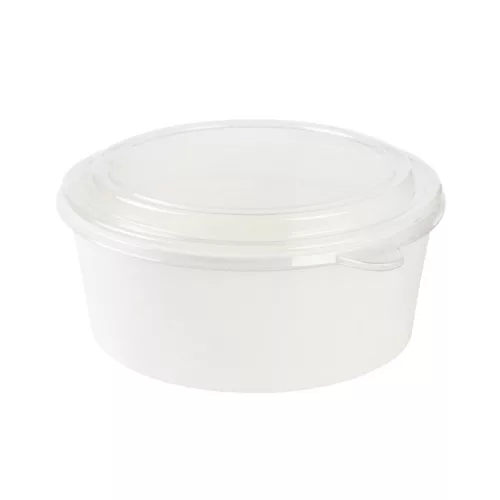 Papír salátás alj 1300ml fehér (185mm)