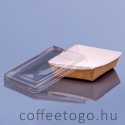 Papír szögletes doboz + műanyag tető 800ml
