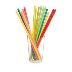 Szívószál (PLA) 8x240mm vegyes színes