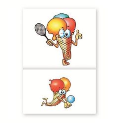 Fagyis szalvéta,  fagyi mintás