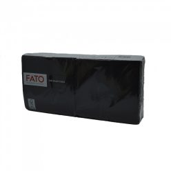 Fekete szalvéta 25x25cm, 2 rétegű, koktél