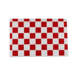   Hamburger csomagolópapír, sakktábla mintás, 40x30cm, piros-fehér