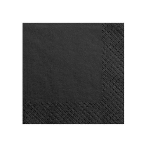 Fekete szalvéta 33x33cm, 2 rétegű, 1/4 hajtott RUTA Professional