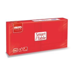 Piros szalvéta 33x33cm, 2 rétegű, 1/4 hajtott