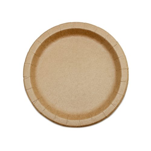 Papír peremes tányér 23cm KRAFT