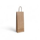 Sodort füles boros papírtáska 14x39+8cm (barna)