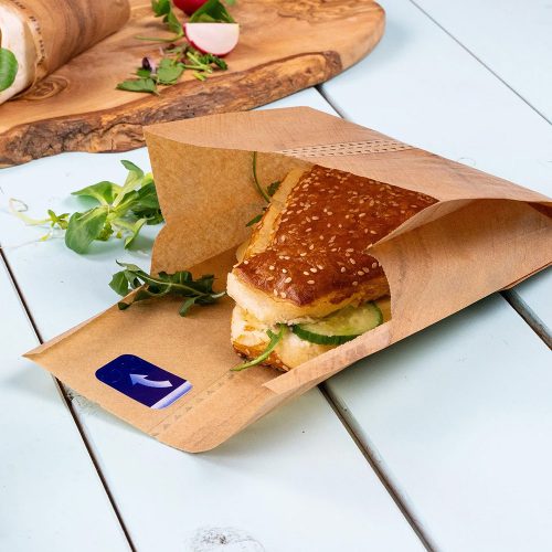 Snack / hamburger perforált papírtasak 15x16,5cm