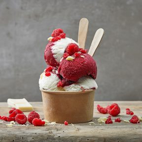 Fagyis papírpohár, tégely és tető