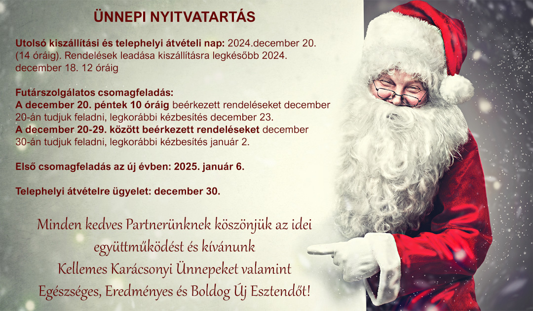 2024 év végi nyitvatartás